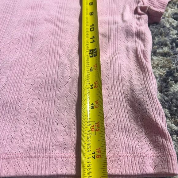 327-Forever 21 baby pink crop top with rose embroidery #dumphim #pink #r… - Picture 6 of 6